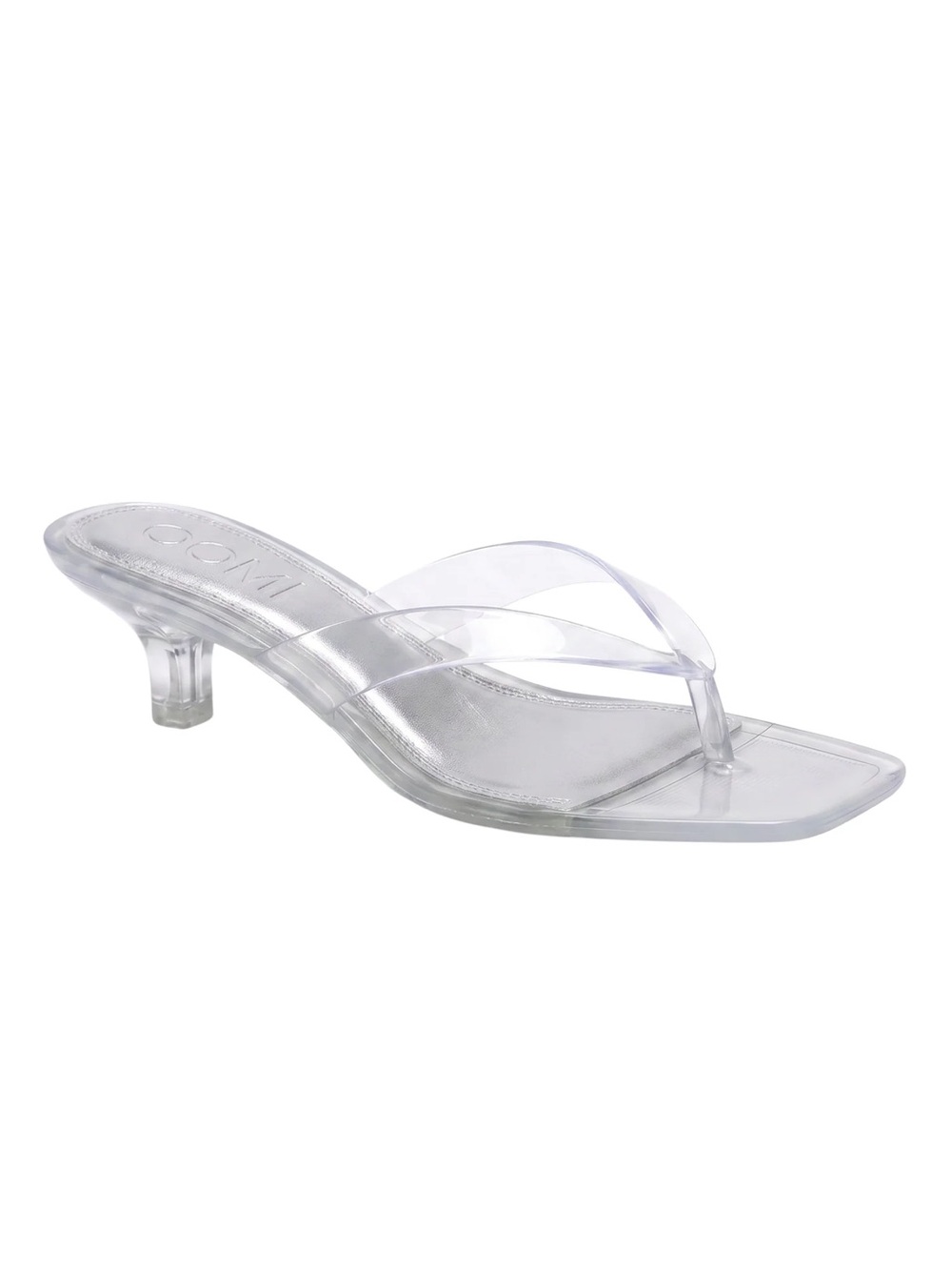 Clear Strap Slide Sandals with heel